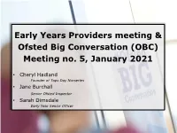 Southwest OBC (Devon, Plymouth & Cornwall) Jan 2021
