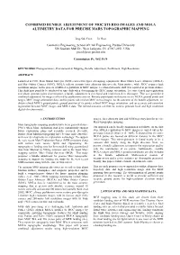 Combined Bundle Adjustment of Moc Stereo Images and Mola Altimetry Data for Precise Mars Topographic Mapping