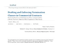 Drafting and Enforcing Termination Clauses in Commercial Contracts