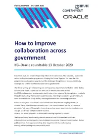 How to Improve Collaboration Across Government (PDF)