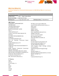 Meeting Minutes Supporting Information for Interested Parties Reading the Idsc Meeting Minutes to Be Found in Annex 1