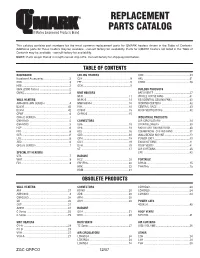 Replacement Parts with Drawings in .Pdf Format