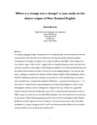 When Is a Change Not a Change?: a Case Study on The