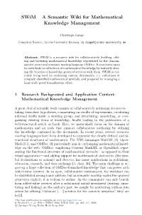 A Semantic Wiki for Mathematical Knowledge Management