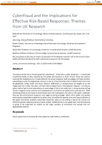 Cyberfraud and the Implications for Effective Risk-Based Responses: Themes from UK Research