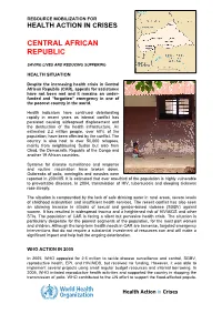 Health Action in Crises