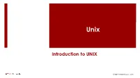 Introduction to UNIX