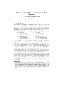 Sentential Negativity and Polarity-Sensitive Anaphora a Hyperintensional Account