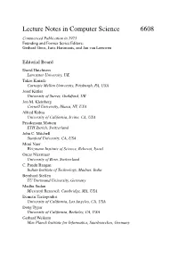 Lecture Notes in Computer Science 6608 Commenced Publication in 1973 Founding and Former Series Editors: Gerhard Goos, Juris Hartmanis, and Jan Van Leeuwen