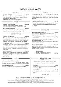 Menu Highlights