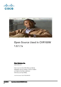 Open Source Used in CVR100W 1.0.1.1X