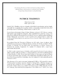 Patrick Thaddeus Was Spread Upon the Permanent Records of the Faculty