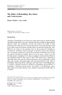 The Ethics of Biobanking: Key Issues and Controversies