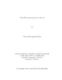 Very Nonlinear Quantum Optics by Juan Nicolбs Quesada Mejґıa A