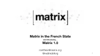2019-02-01-FOSDEM-Matrix-1.0.Pdf