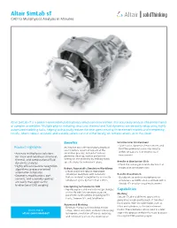 Altair Simlab St CAD to Muliphysics Analysis in Minutes