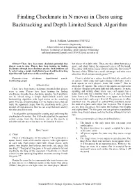 Finding Checkmate in N Moves in Chess Using Backtracking And