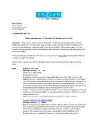 For Immediate Release Enzian Presents The