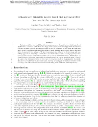 Humans Are Primarily Model-Based and Not Model-Free Learners in the Two-Stage Task