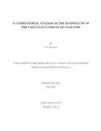A Combinatorial Analysis of the Eigenvalues of the Laplacian Matrices of Cographs