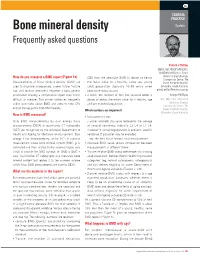 Bone Mineral Density Update Frequently Asked Questions