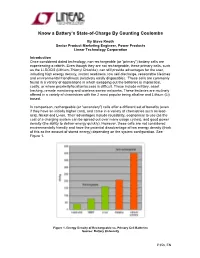 Know a Battery's State-Of-Charge by Counting Coulombs