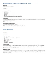 Making Bread Test# 2