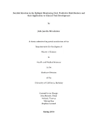 Suicidal Ideation in the Epilepsy Monitoring Unit: Predictive Risk Markers and Their Application to Clinical Tool Development