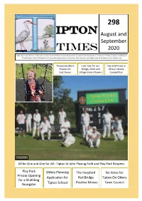 Tipton Times Was Started in 1969 and Is Produced and Distributed to Local Households Every Two Months by Volunteers
