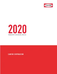 2020 Management's Discussion and Analysis