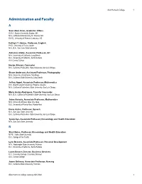 Administration and Faculty