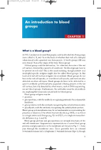 An Introduction to Blood Groups