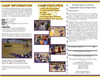 Camp Information Camp Features