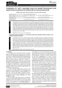Contribution of C and C Autotrophic Sources for Juvenile Characiformes