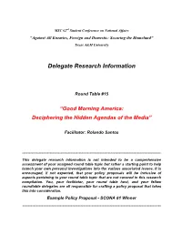 Delegate Research Information