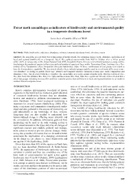 Forest Moth Assemblages As Indicators of Biodiversity and Environmental Quality in a Temperate Deciduous Forest