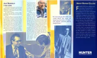 Hunter College, Newfield Was the Graduating in 1960