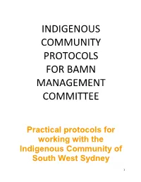 Indigenous Community Protocols for Bankstown Area Multicultural Network