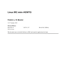 Linux IRC Mini-HOWTO