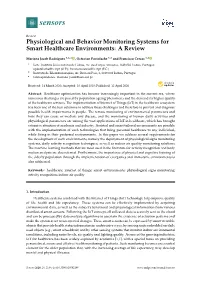 Physiological and Behavior Monitoring Systems for Smart Healthcare Environments: a Review