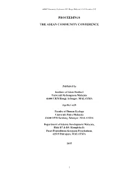 Proceedings the Asean Community Conference