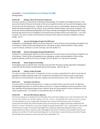 Spring 2021 – Course Descriptions (As of October 29, 2020) Undergraduate