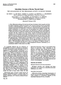 Subcellular Structure of Bovine Thyroid Gland the LOCALIZATION of the PEROXIDASE ACTIVITY in BOVINE THYROID