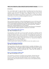 The Long-Term Player/Athlete Development Model