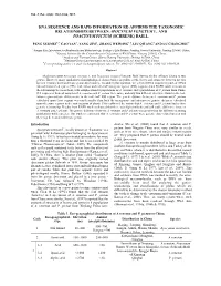 Dna Sequence and Rapd Information Re-Affirms the Taxonomic Relationships Between Apocynum Venetum L