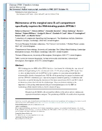 Maintenance of the Marginal Zone B Cell Compartment Specifically Requires the RNA-Binding Protein ZFP36L1