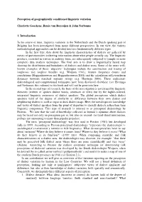 Perception of Geographically Conditioned Linguistic Variation