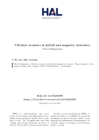 Ultrafast Acoustics in Hybrid and Magnetic Structures Viktor Shalagatskyi