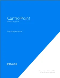 Controlpoint 5.6 Installation Guide