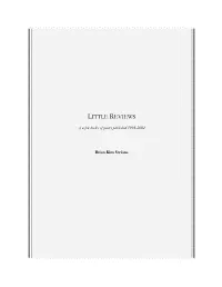 LITTLE REVIEWS of a Few Books of Poetry Published 1998-2002